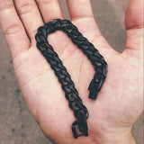 Cuban Hip Hop Bracelet Chain Men's Stainless Steel Vintage Jewelry