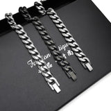 Cuban Hip Hop Bracelet Chain Men's Stainless Steel Vintage Jewelry