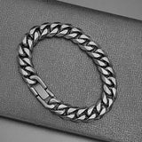 Cuban Hip Hop Bracelet Chain Men's Stainless Steel Vintage Jewelry