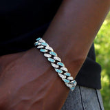 Colorful Crystal Cuban Chain Bracelet