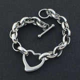 Stainless Steel Heart Bracelet Chain High Quality