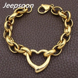 Stainless Steel Heart Bracelet Chain High Quality