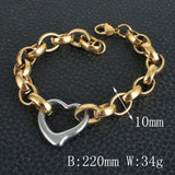 Stainless Steel Heart Bracelet Chain High Quality