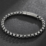 6MM Chain Men's Bracelet Stainless Steel Boys Bracelets Engraveable