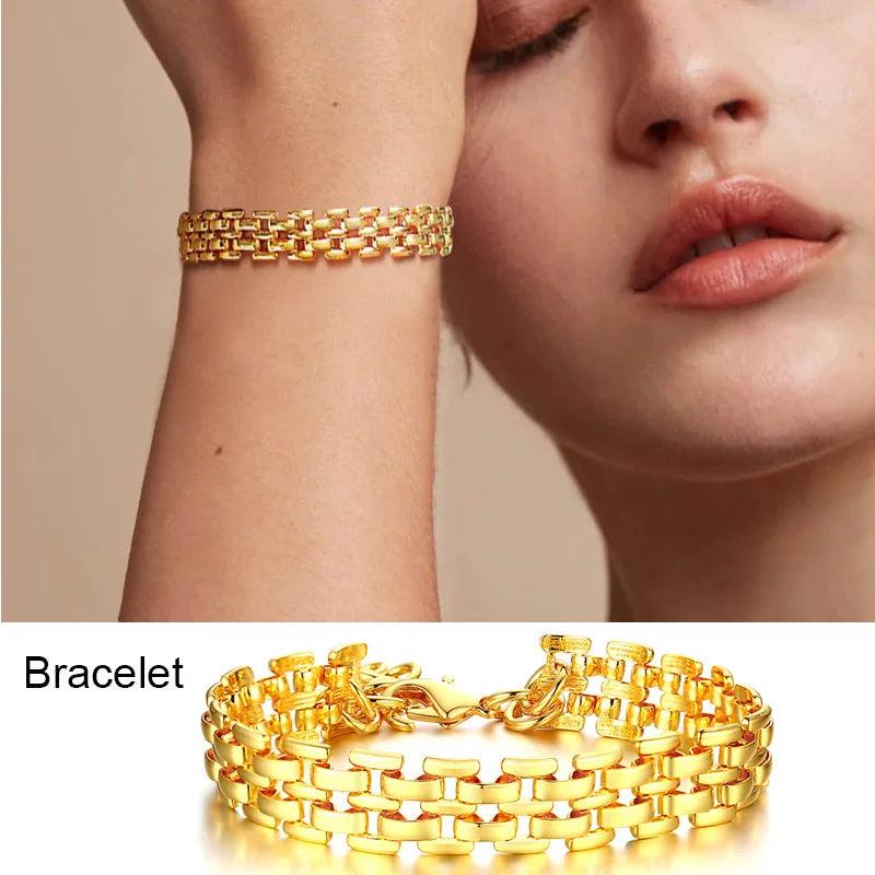 Thick Chain Link Bracelet Women's Wrist Jewelry