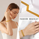 Vintage Mesh Link Bracelet for Women - Thick Chain Stainless Steel
