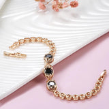 Zircon Chunky Chain Bracelets 585 Rose Gold Daily Wear Fine Jewelry