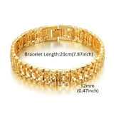 Punk Bracelet 8/12MM Chunky Hand Chain Wristband Bracelets Bangle For Men Women