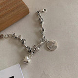 Foxanry Silver Punk Chain Bracelet Vintage Party Jewelry