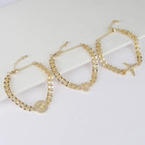 Rose Chain Bracelet CZ Virgin Mary Zircon Aircraft Bracelet
