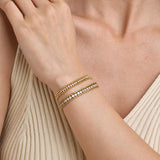 CZ Stones Bracelet Women,Gold Plated Ball Chain Bracelet