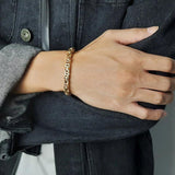 Punk Heavy Byzantine Chain Men's Bracelet Solid Thick Metal Stainless Steel