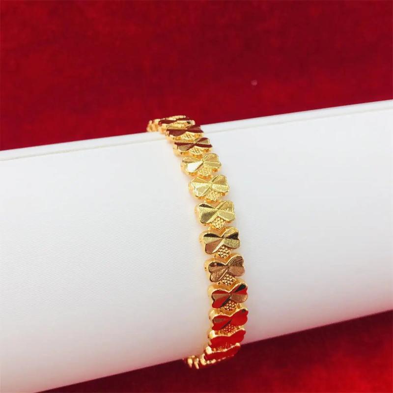 Dubai African Women Hand Bracelets Bangle Copper Plated Wide Chain
