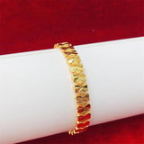 Dubai African Women Hand Bracelets Bangle Copper Plated Wide Chain
