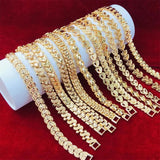 Dubai African Women Hand Bracelets Bangle Copper Plated Wide Chain