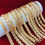 Dubai African Women Hand Bracelets Bangle Copper Plated Wide Chain