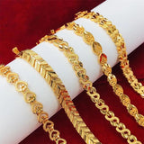 Dubai African Women Hand Bracelets Bangle Copper Plated Wide Chain