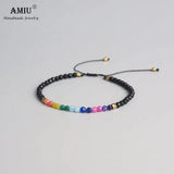 7 Colors Lucky Chakra Natural Stone Bracelet Beads Adjustable Bracelet