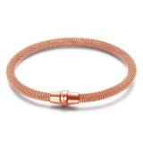 Stainless Steel Cable Mesh Bracelet Bangle with Magnet Clasp