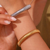 Stylish 10mm Wide Stainless Steel Bracelet Silver