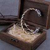 Viking Dragon Head Cuff Bracelet Vintage Silver Stainless Steel Men's Jewelry