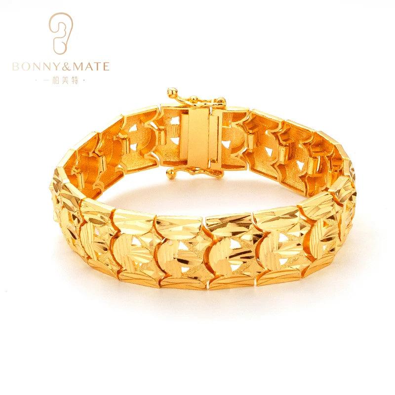 Customizable 18k Plated Cuban Chain Bracelet