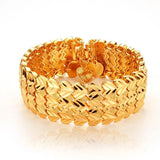 Men's 24K Plated Fine Bridal Bracelet Bangles