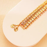 Men's 24K Plated Fine Bridal Bracelet Bangles
