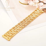 Customized 18K Gold-Plated Cuban Chain Bracelet