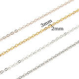2x3mm Copper Clad Iron Chain for Jewelry Making DIY