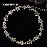 Mewanry Sparkling Zircon Bracelet For Women Vintage Star Geometric