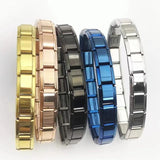 Hot Selling 9mm Italian Elastic Mix and Match Charm Bracelet Stainless Steel