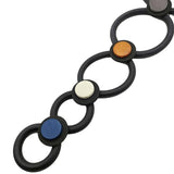 Round Circle Choker Necklaces Wood Rubber Jewelry For Women Boho Necklace
