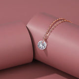 925 Silver Zircon CZ Pendant Choker Necklace for Women