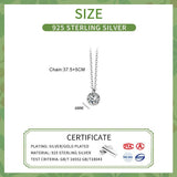 925 Silver Zircon CZ Pendant Choker Necklace for Women