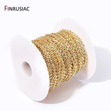 14K Gold Plated Textured Chains for Necklace Making DIY Jewelry Crafts