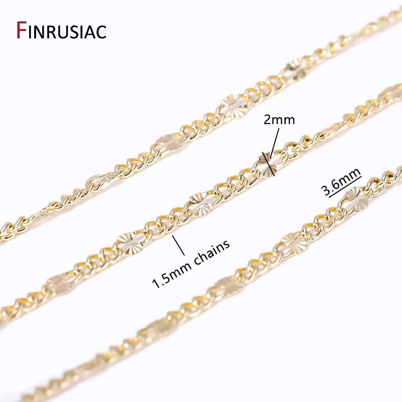 14K Plated Brass Sunflower Chains for DIY Jewelry Making Supplies