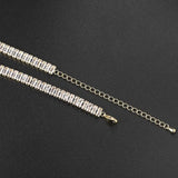 Tennis CZ Choker Necklace Crystal Iced Out Zirconia Collar Short Chain