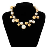 Exaggerated Big Ball Bead Short Necklace Pearl Choker Women Jewelry