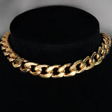 Thick Miami Cuban Link Chain Necklace Stainless Steel Jewelry