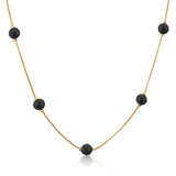 Pearl Pendant Necklace Stainless Steel Snake Chain Choker