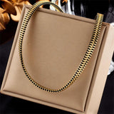 Exaggerated 316L Stainless Steel Zipper Choker Necklace