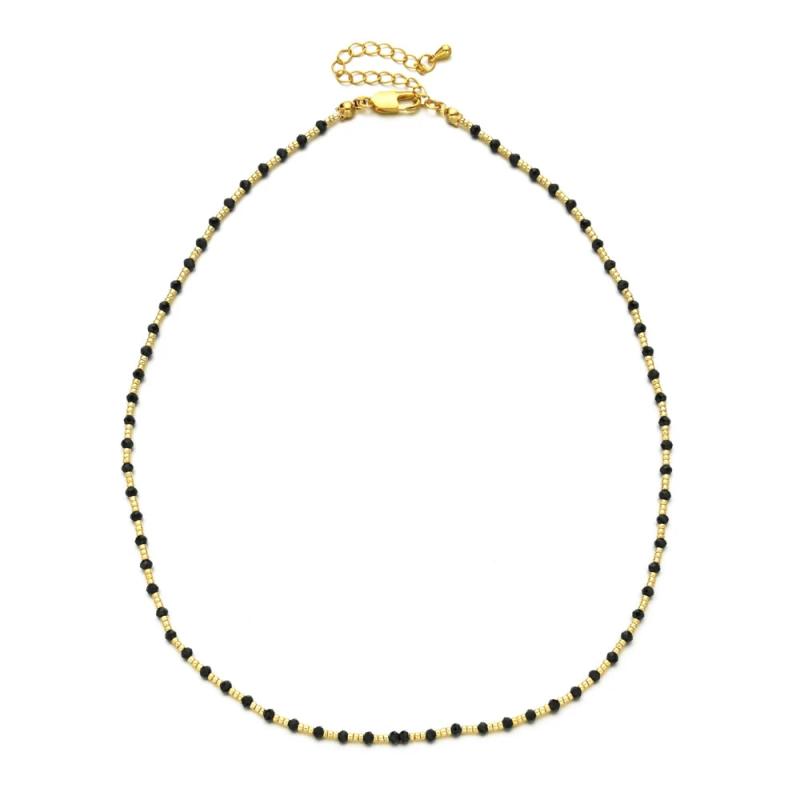 Bohemian Natural Stone Necklaces Short Chain Beads Choker