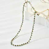 Bohemian Natural Stone Necklaces Short Chain Beads Choker