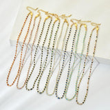 Bohemian Natural Stone Necklaces Short Chain Beads Choker