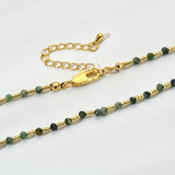 Bohemian Natural Stone Necklaces Short Chain Beads Choker