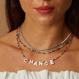 Natural Sea Shell Letters Pendant Necklace Women Dainty