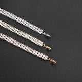 Tennis Choker Necklace for Women Square Crystal Ice Zircon Choker for Weddings