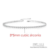 Dainty Oval Crystal Tennis Choker Necklace for Women