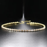 Dainty Oval Crystal Tennis Choker Necklace for Women